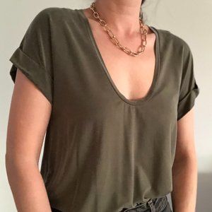 & Other Stories Cupro Top Small/Khaki